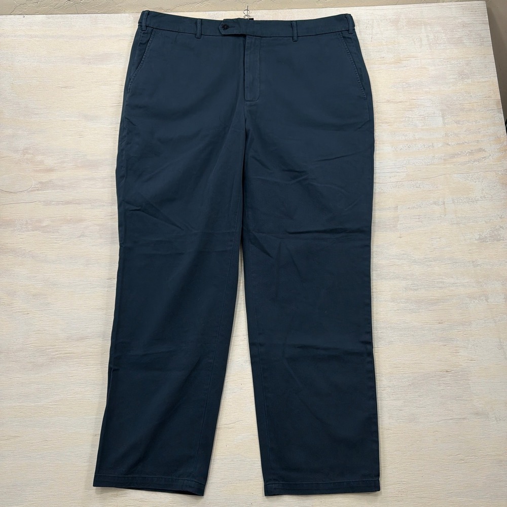 AYR Pants Chino 38/30 Side Adjuster Straight Leg Navy Blue Mens